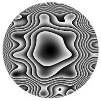 Contour plot, front cover of the Survo User Guide (1992)