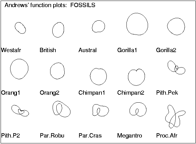 Andrews' function plots in polar coordinates